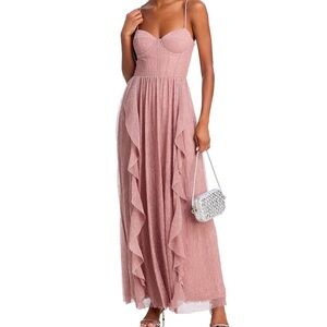 Aqua Blush Pink Maxi Dress SEXY PINK